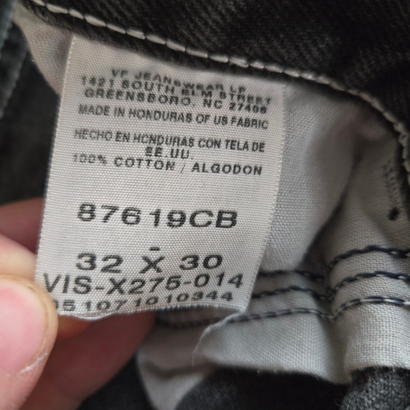 90s Vintage Rustler Washed Black Mid Rise Classic Straight Jeans Size 32 x 30 - Picture 5 of 9